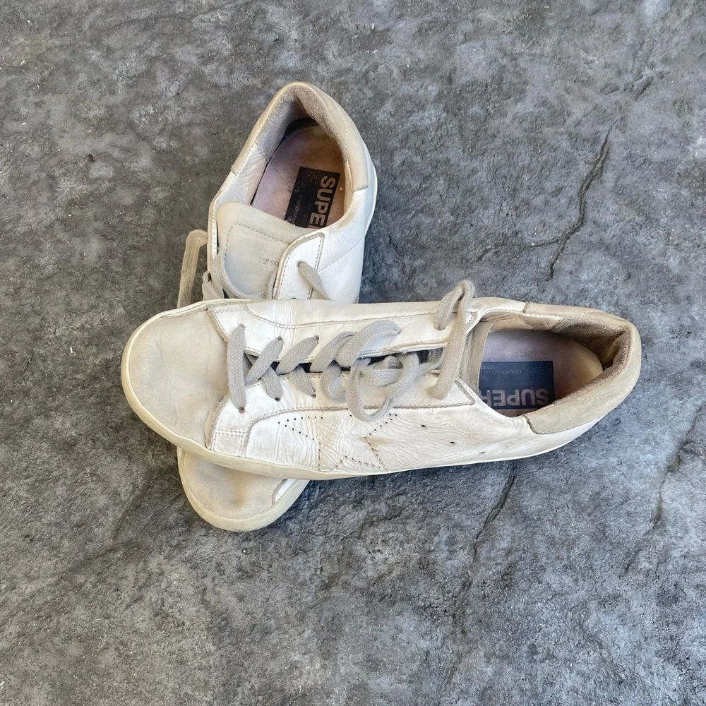 Golden Goose Superstar Mixed Leather Sneakers Sz39 - Picture 3 of 11